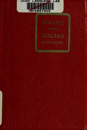 Cover of: Berlitz basic Italian dictionary by Berlitz Schools of Languages of America.
