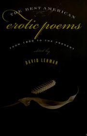 The Best American Erotic Poems by David Lehman