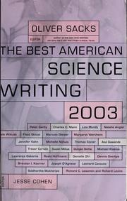 Cover of: The best American science writing 2003 by editor, Oliver Sacks ; series editor, Jesse Cohen.