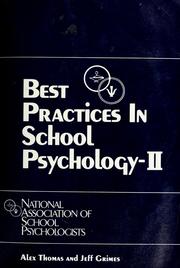 Cover of: Best Practices in School Psychology II