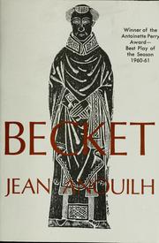 Cover of: Becket, or, The honor of God by Jean Anouilh