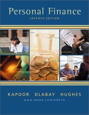 Cover of: Personal Finance (The Mcgraw-Hill/Irwin Series in Finance, Insurance, and Real Estate) by Jack R. Kapoor, Les R. Dlabay, Robert James Hughes