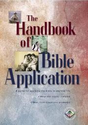 Cover of: The Handbook of Bible Application (Life Application Reference Library)