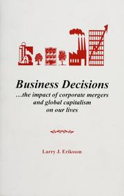 Cover of: Business Decisions by Larry J. Eriksson.