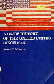 Cover of: A brief history of the United States since 1945