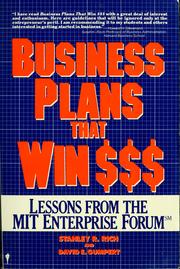 Cover of: Business plans that win $ $ $. by Stanley R. Rich