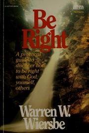Cover of: Be right
