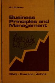 Cover of: Business principles and management by Shilt, Bernard, A.
