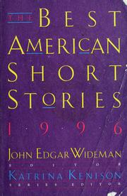 Cover of: The best American short stories, 1996: selected from U.S. and Canadian magazines