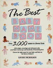 Cover of: The best baby names book world: over 3,000 names to choose from