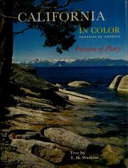 Cover of: California in color: an essay on the paradox of plenty and descriptive texts
