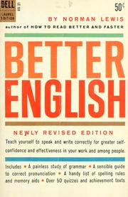 Cover of: Better English by Lewis, Norman