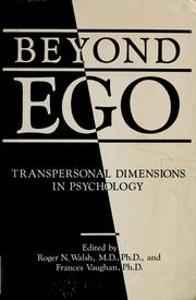 Cover of: Beyond ego: transpersonal dimensions in psychology.