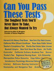 Cover of: Can you pass this test