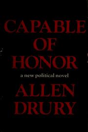 Cover of: Capable of honor by Allen Drury