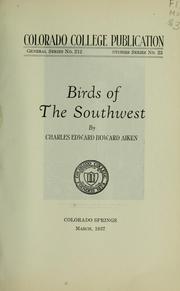 Cover of: Birds of the Southwest