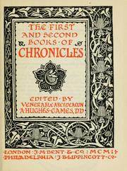 Cover of: The first and second books of Chronicles