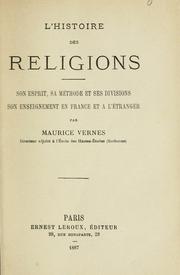 Cover of: L'histoire des religions: son esprit, sa méthode et ses divisions, son enseignement en France et à l'étranger.