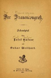 Cover of: Der Frauencongress by Josef Hafner