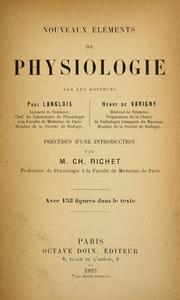 Cover of: Nouveaux éléments de physiologie