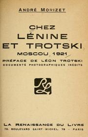 Cover of: Chez Lénine et Trotski, Moscou, 1921