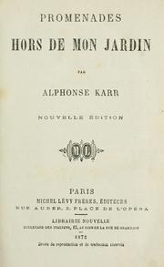 Cover of: Promenades hors de mon jardin by Alphonse Karr