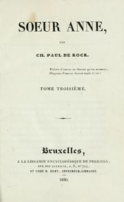 Cover of: Soeur Anne by Paul de Kock