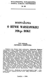 Rozważania o Bitwie Warszawskiej 1920-go roku by Jędrzej Giertych