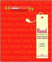 Cover of: Read, remember, recommend for teens by Rachelle Rogers Knight