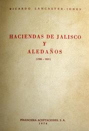 Cover of: Haciendas de Jalisco y aledaños (1506-1821) by 