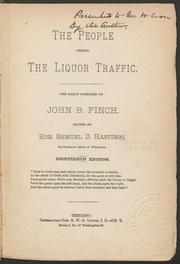 The people versus the liquor traffic by John B. Finch