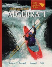 Cover of: McDougal Littell Algebra 1: South Carolina