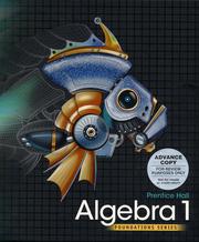 Cover of: Prentice Hall Algebra 1: Foundations Series