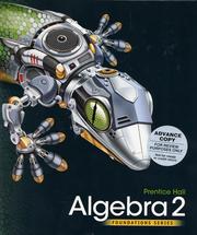 Cover of: Prentice Hall Algebra 2 by 