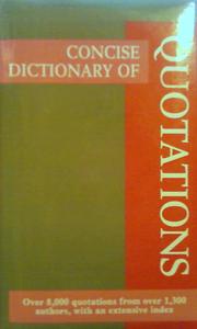 Concise Dictionary of Quotations by Pocket Reference Library