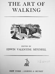 Cover of: The art of walking by 