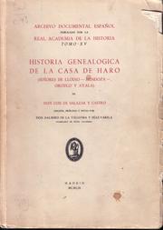 Historia genealogica de la Casa de Haro by Luis de Salazar y Castro
