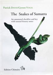 Cover of: Snakes of Sumatra by Patrick David, Patrick David