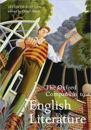 Cover of: The Oxford Companion to English Literature by edited by Dinah Birch
