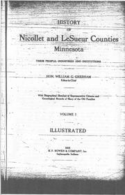 History of Nicollet and LeSueur Counties, Minnesota by William G. Gresham