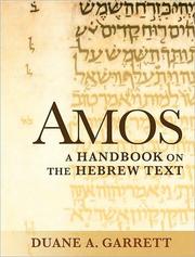 Cover of: Amos: a handbook on the Hebrew text