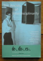 Cover of: The anxiety of interdisciplinarity