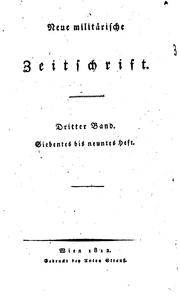 Cover of: Streffleurs militärische Zeitschrift by Valentin Ritter von Streffleur