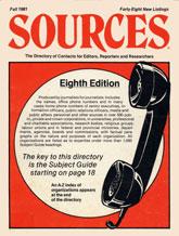 Cover of: Sources 8: The directory of Experts and Spokespersons ; 1981