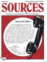 Cover of: Sources 13: The directory of Experts and Spokespersons ; 1984