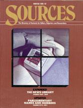 Cover of: Sources 18: The directory of Experts and Spokespersons ; 1987