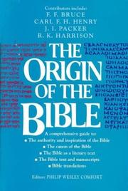 Cover of: The Origin of the Bible