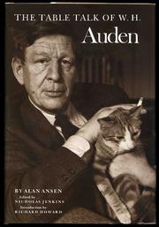 The table talk of W.H. Auden by Alan Ansen