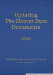 Cover of: Updating the Hoover Dam documents, 1978