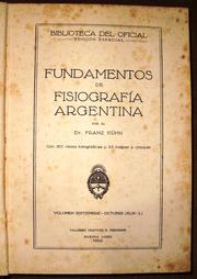 Cover of: Fundamentos de fisiografía argentina